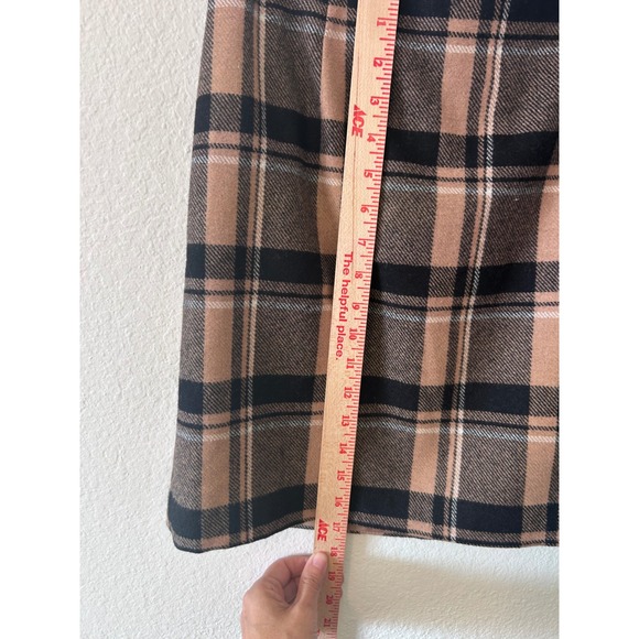 Y2K Preppy Academia Ann Taylor Plaid Wool Blend Librarian Mini Skirt SZ 6P - Picture 3 of 5